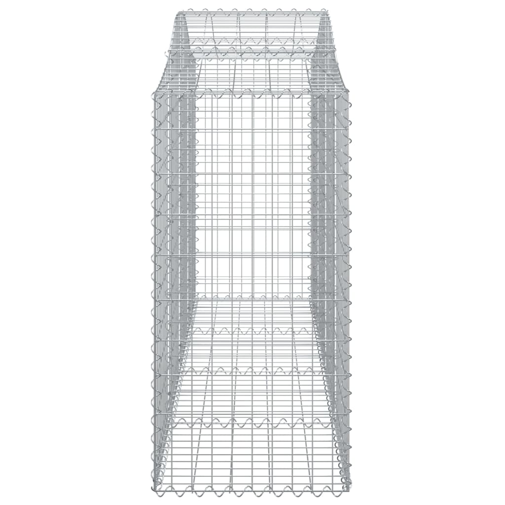 vidaXL Cestas de gaviones 2 uds forma de arco hierro 200x50x120/140 cm