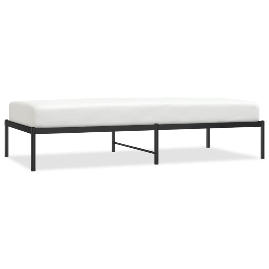 vidaXL Estructura de cama sin colchón metal negro 90x190 cm