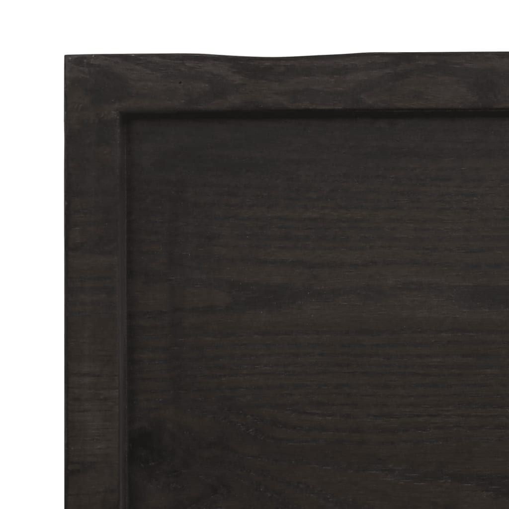 vidaXL Estante pared madera roble tratada marrón oscuro 180x50x(2-4)cm