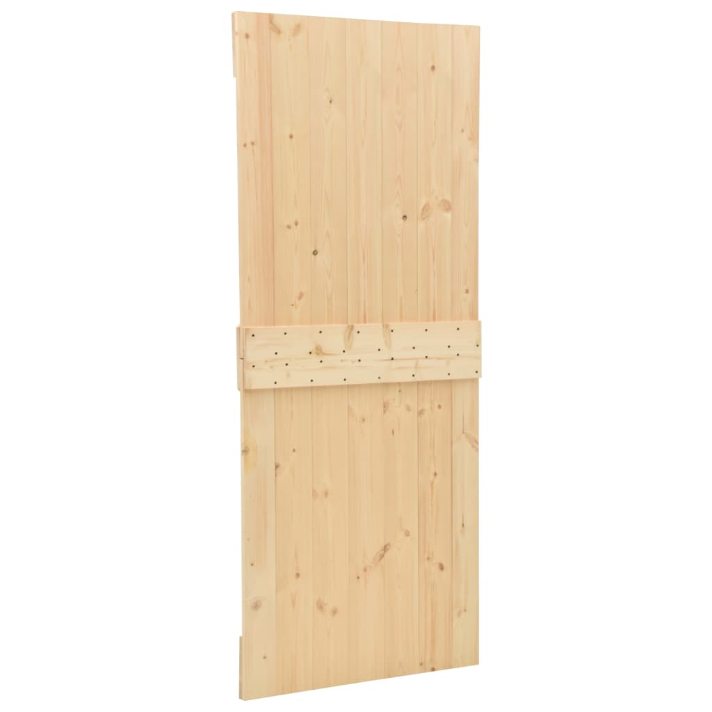 vidaXL Puerta corredera con herrajes madera maciza de pino 90x210 cm