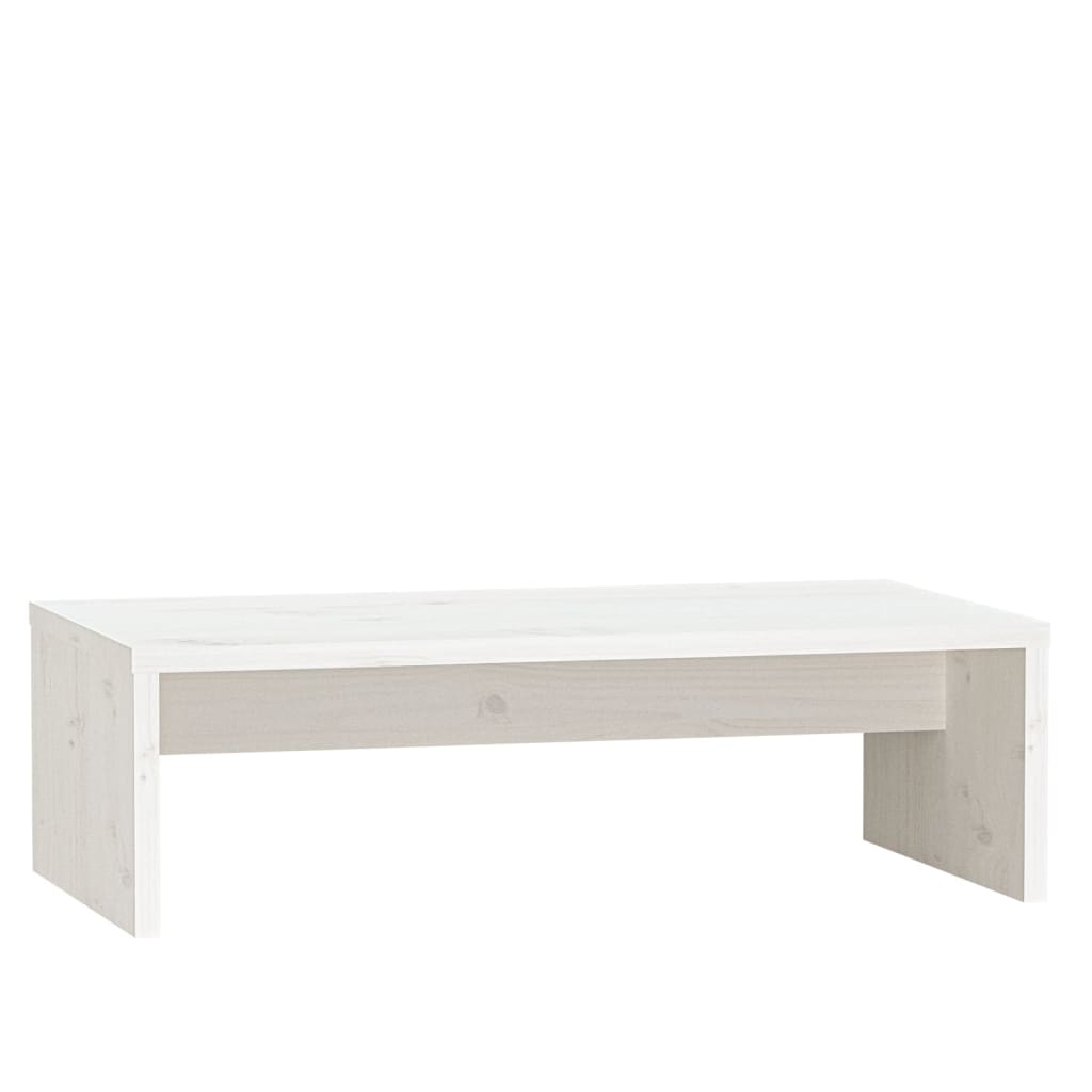 vidaXL Soporte de monitor madera maciza de pino blanco 50x27x15 cm