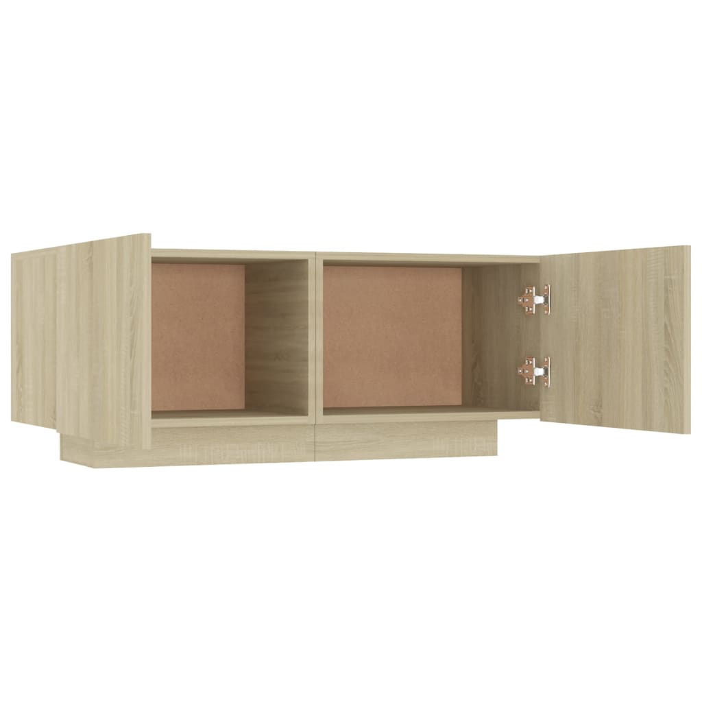 vidaXL Mueble para TV madera contrachapada color roble 100x35x40 cm