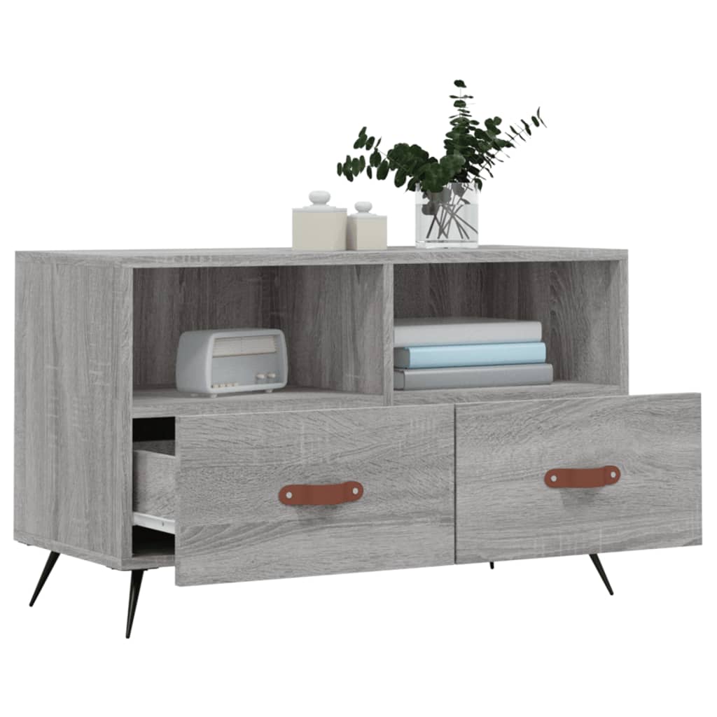 vidaXL Mueble de TV madera de ingeniería gris Sonoma 80x36x50 cm