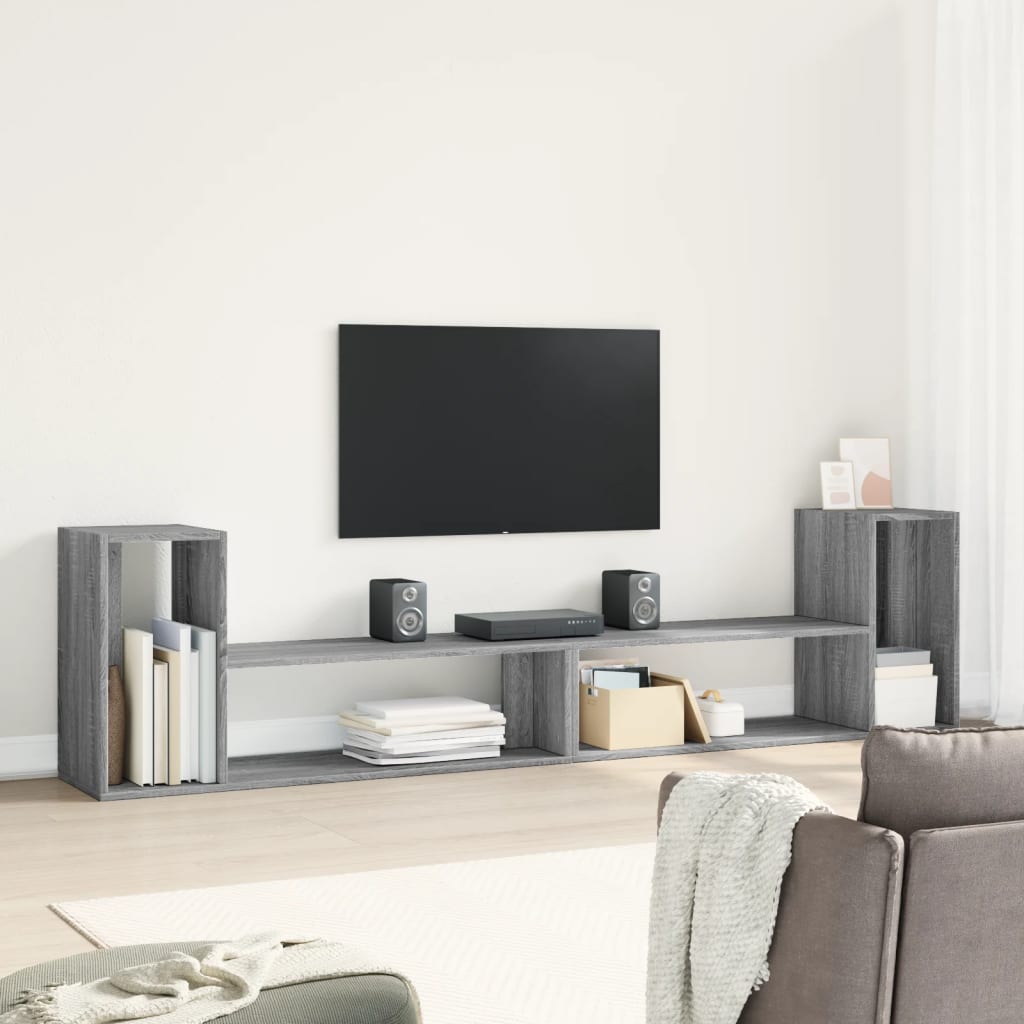 vidaXL Muebles de TV 2 uds madera ingeniería gris Sonoma 100x30x50 cm