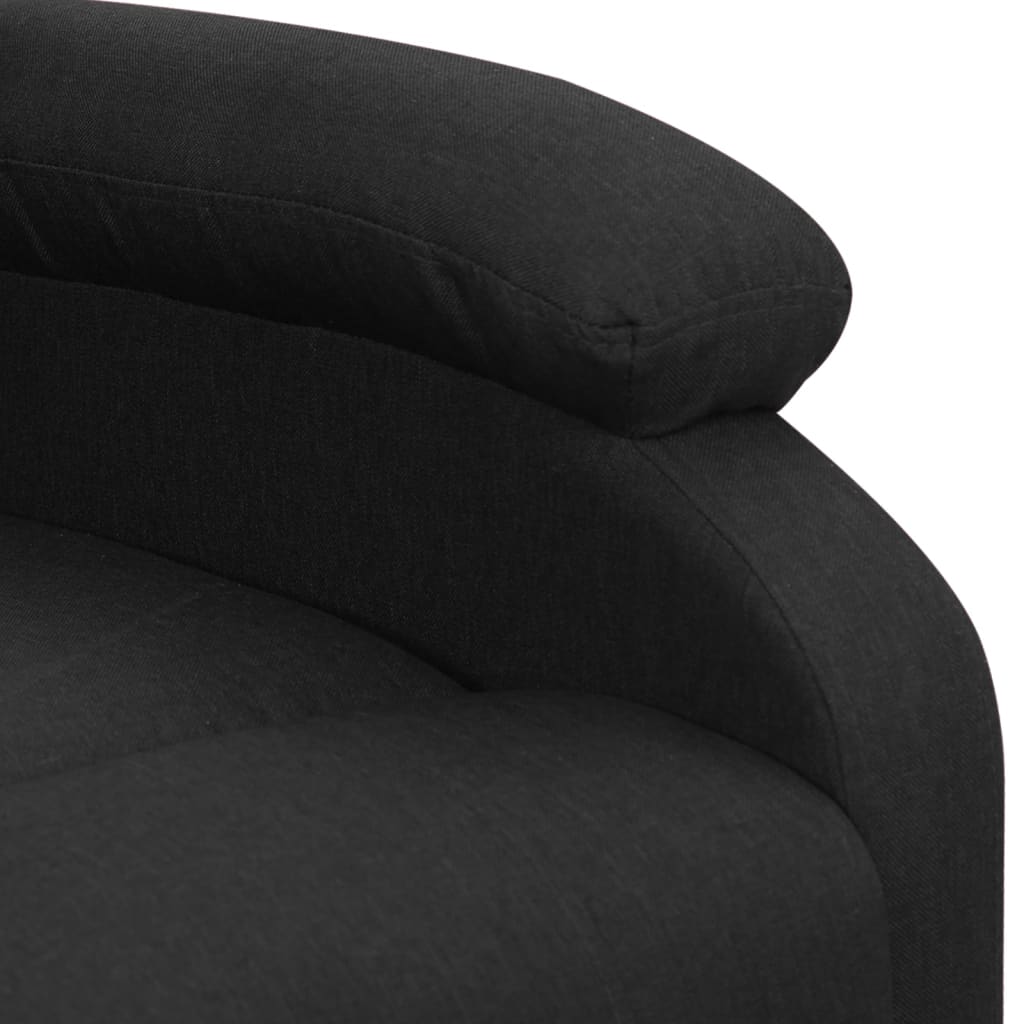 vidaXL Sillón de masaje elevable tela negro