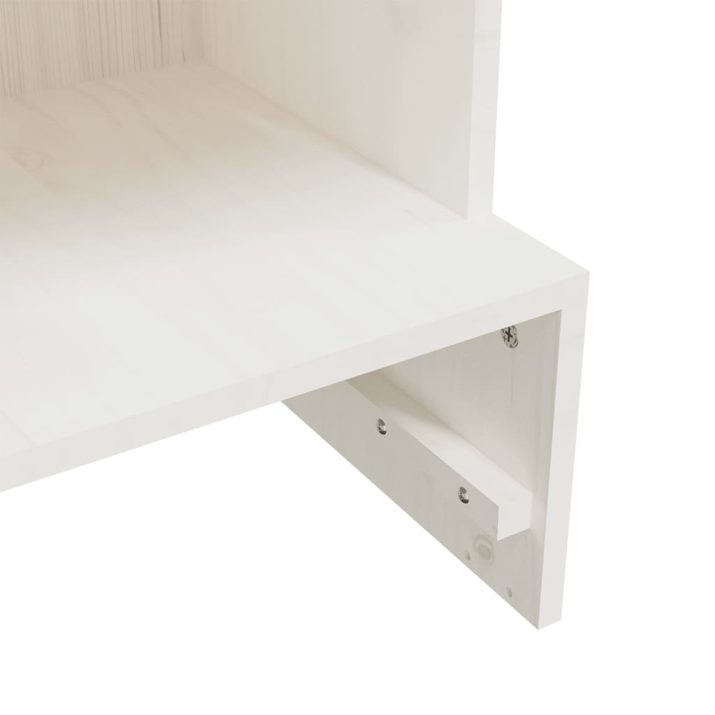 vidaXL Mueble zapatero de madera maciza de pino blanco 52x30x104 cm