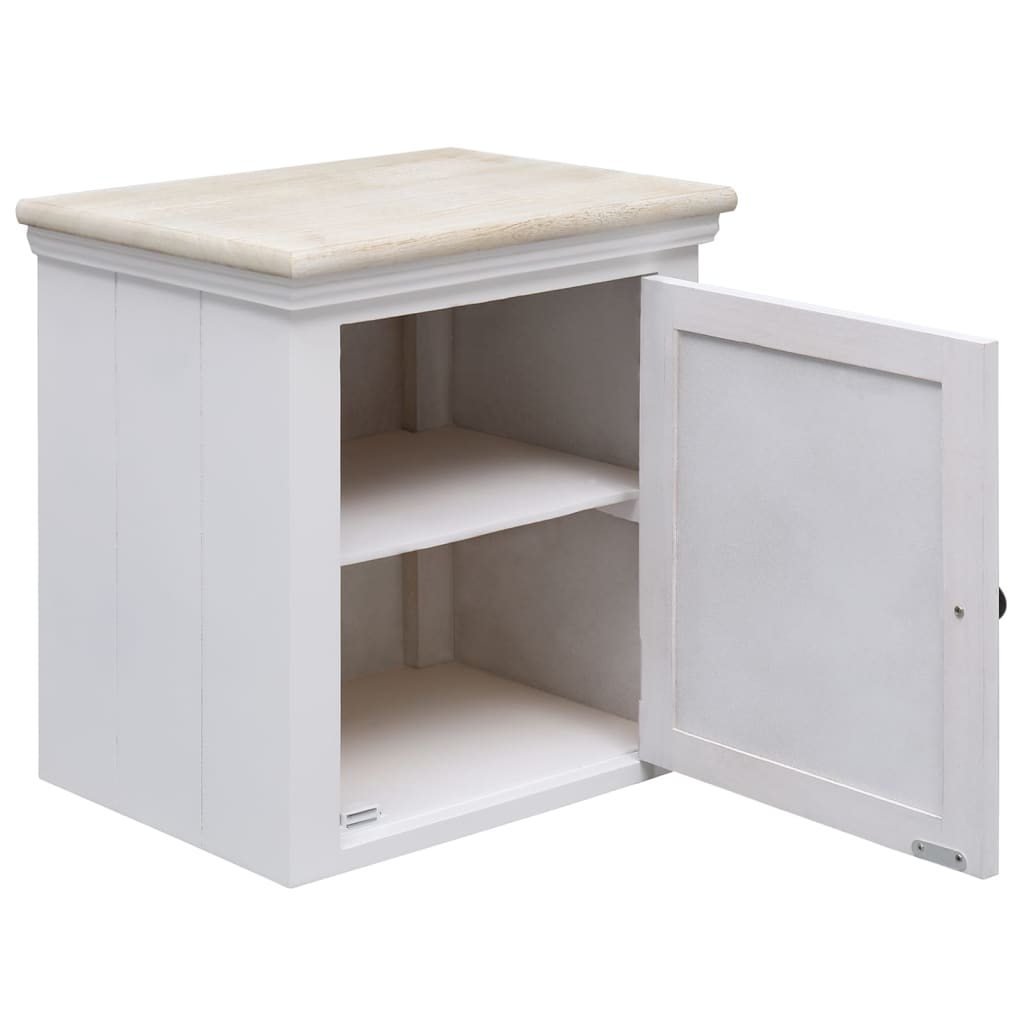 vidaXL Juego de muebles de baño 5 piezas madera maciza blanco