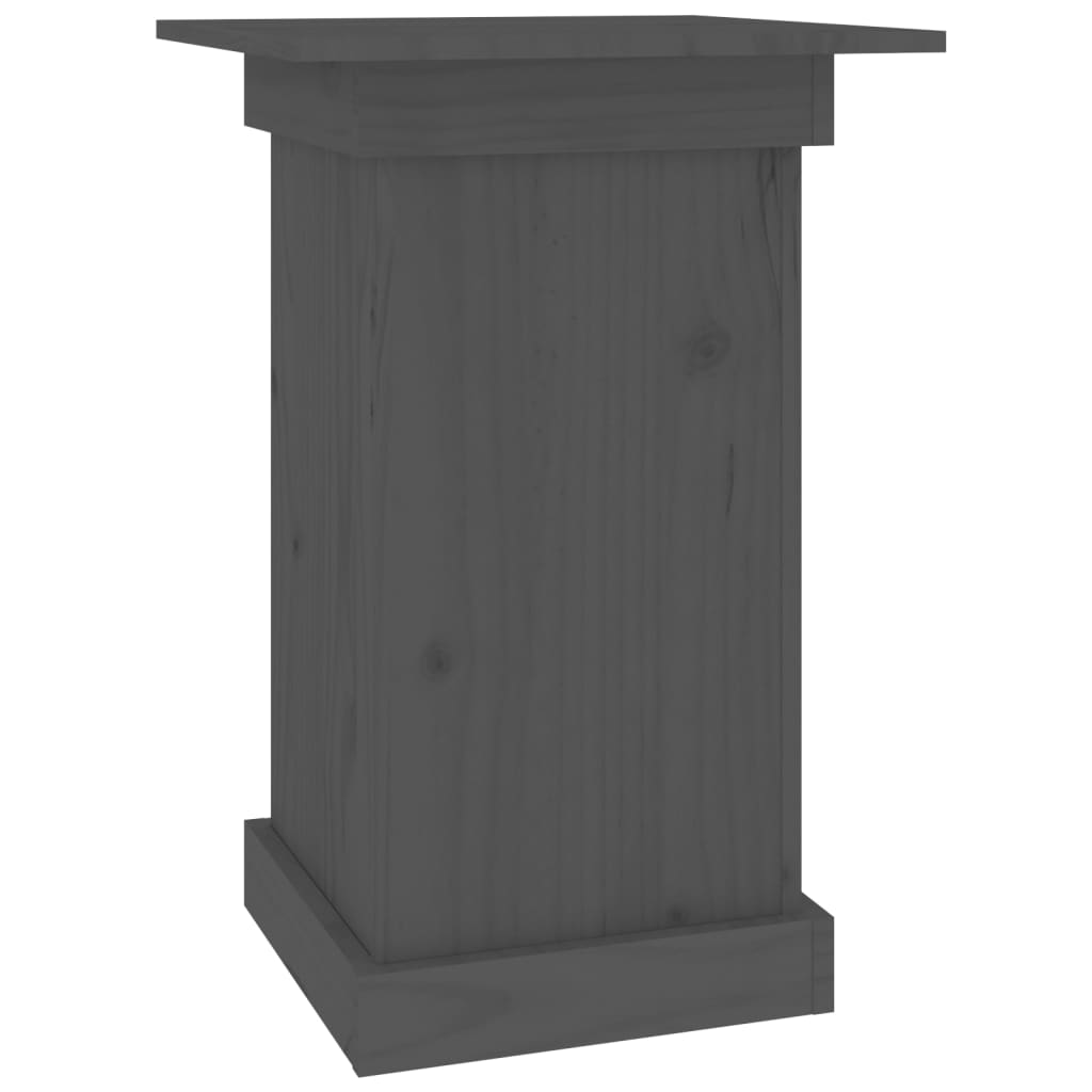 vidaXL Soporte para plantas madera maciza de pino gris 40x40x60 cm