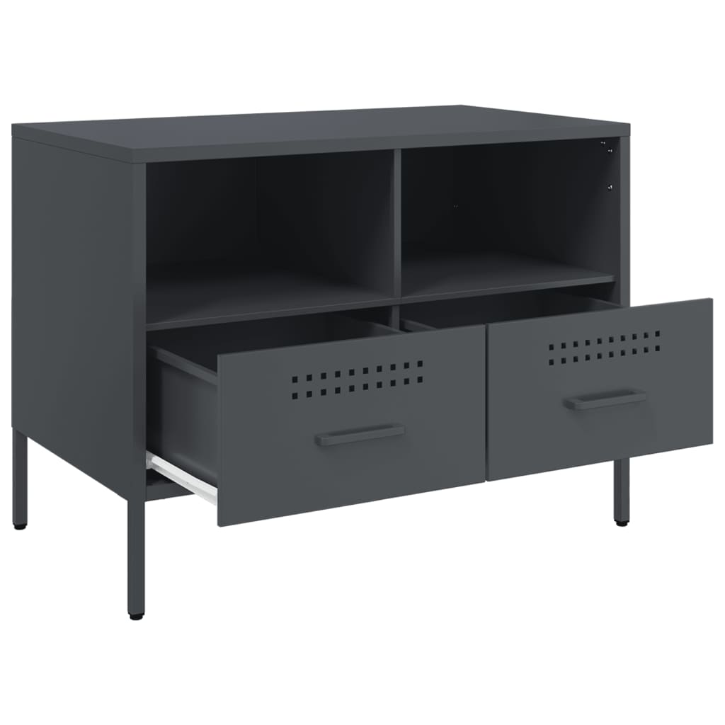 vidaXL Mueble para TV acero gris antracita 68x39x50,5 cm