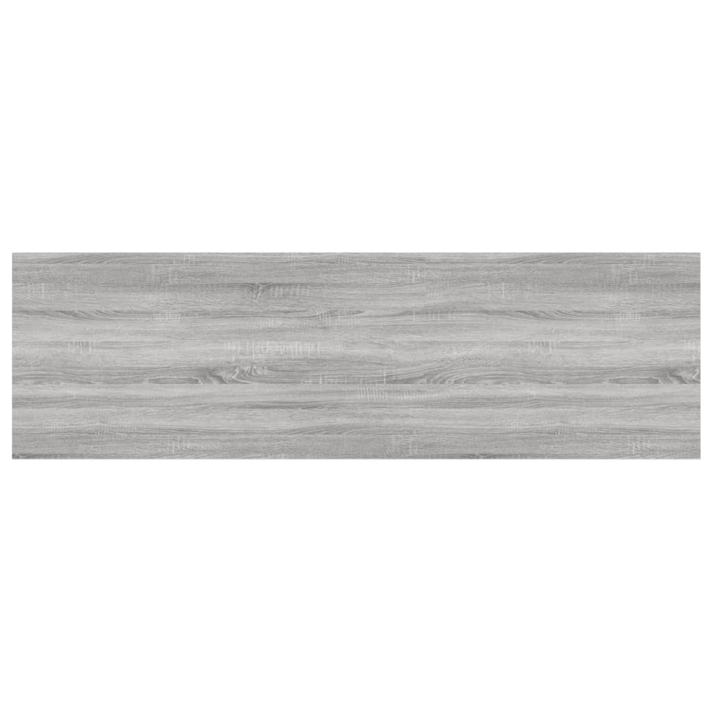 vidaXL Estantes pared 4 uds madera ingeniería gris Sonoma 100x30x1,5cm