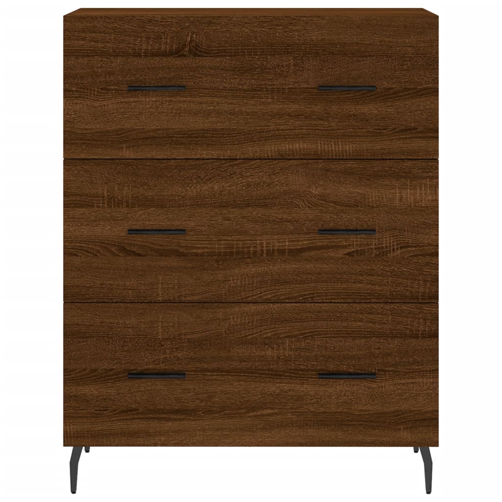 vidaXL Aparador alto madera contrachapada marrón roble 69,5x34x180 cm