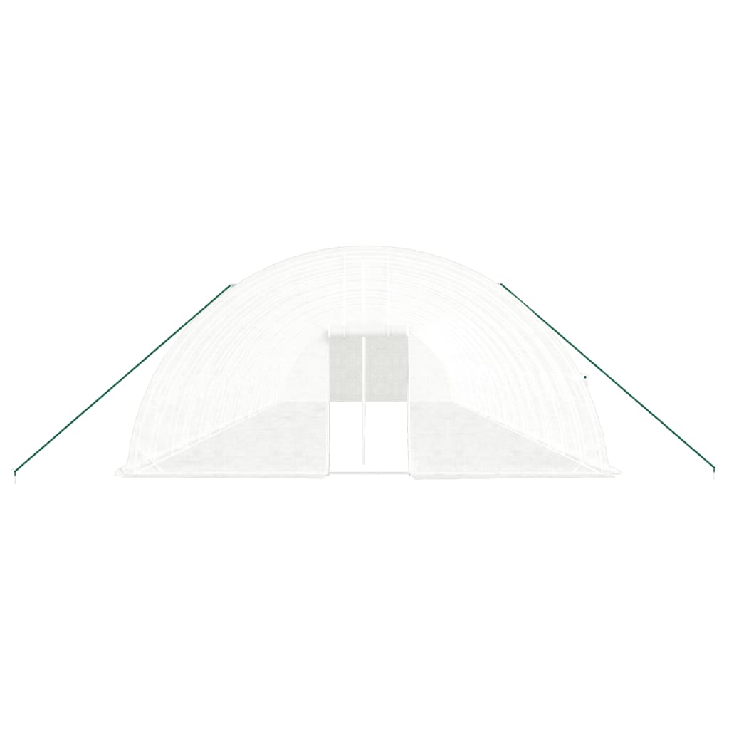 vidaXL Invernadero con estructura de acero blanco 108 m² 18x6x2,85 m