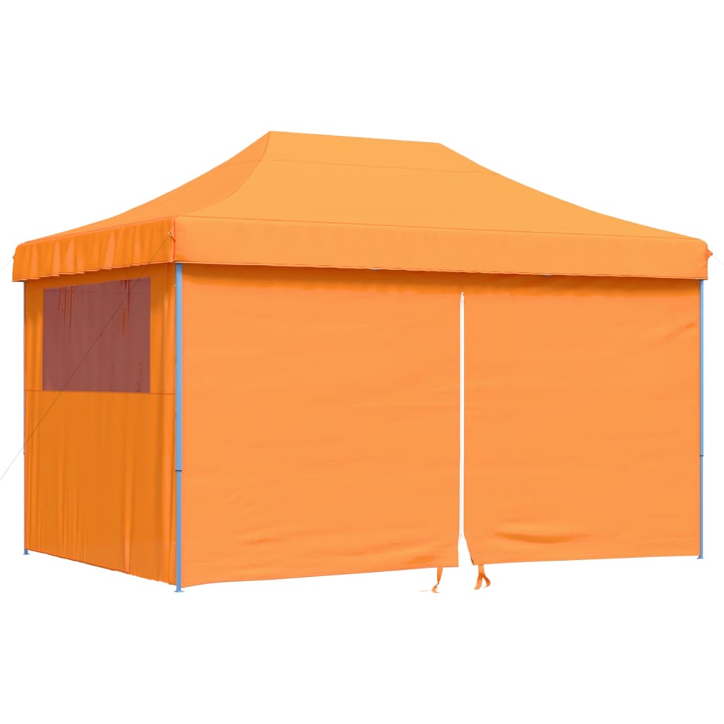 vidaXL Tienda de fiesta plegable Pop-Up 4 paredes laterales naranja