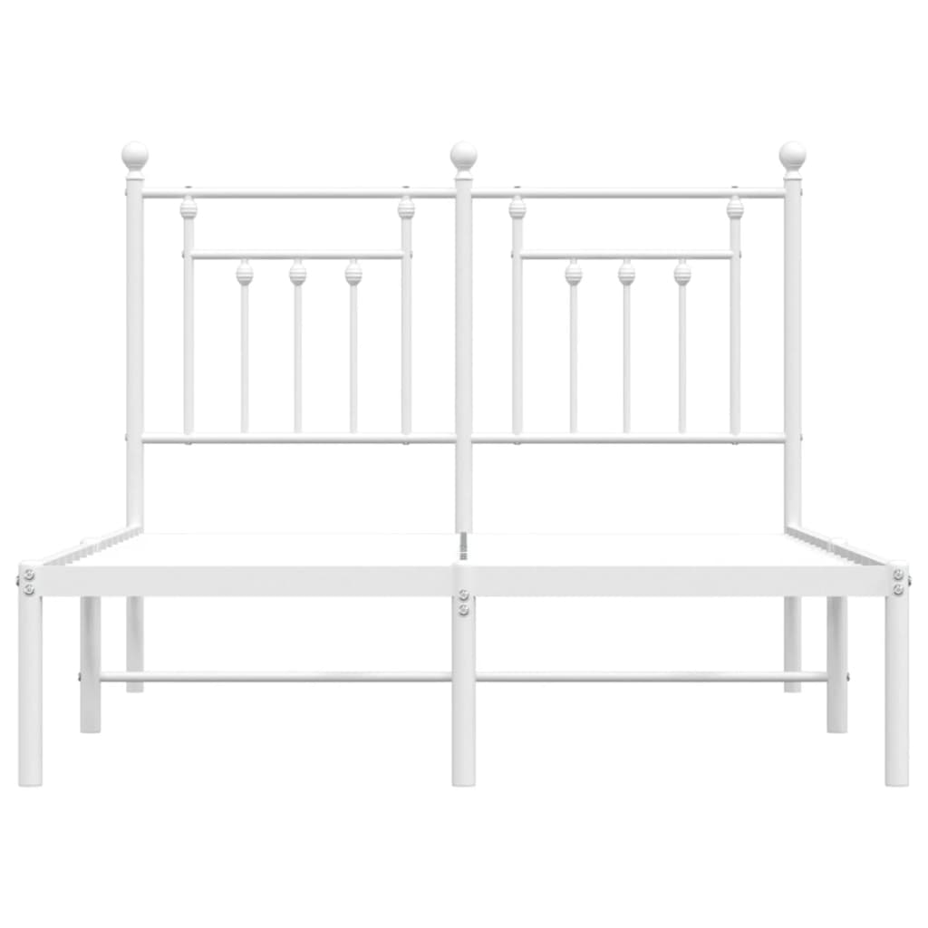 vidaXL Estructura cama sin colchón con cabecero metal blanco 120x190cm