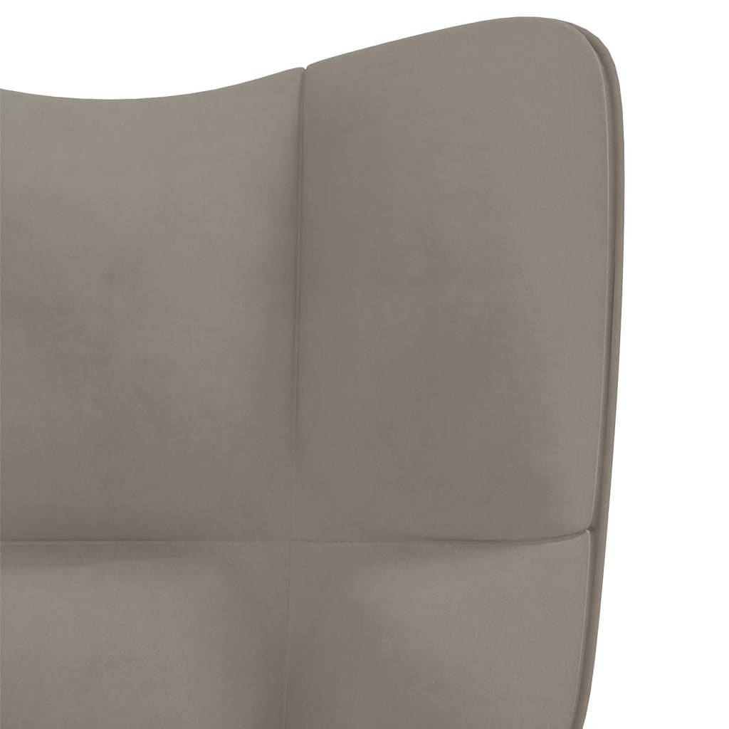 vidaXL Sillón de relax de terciopelo gris claro