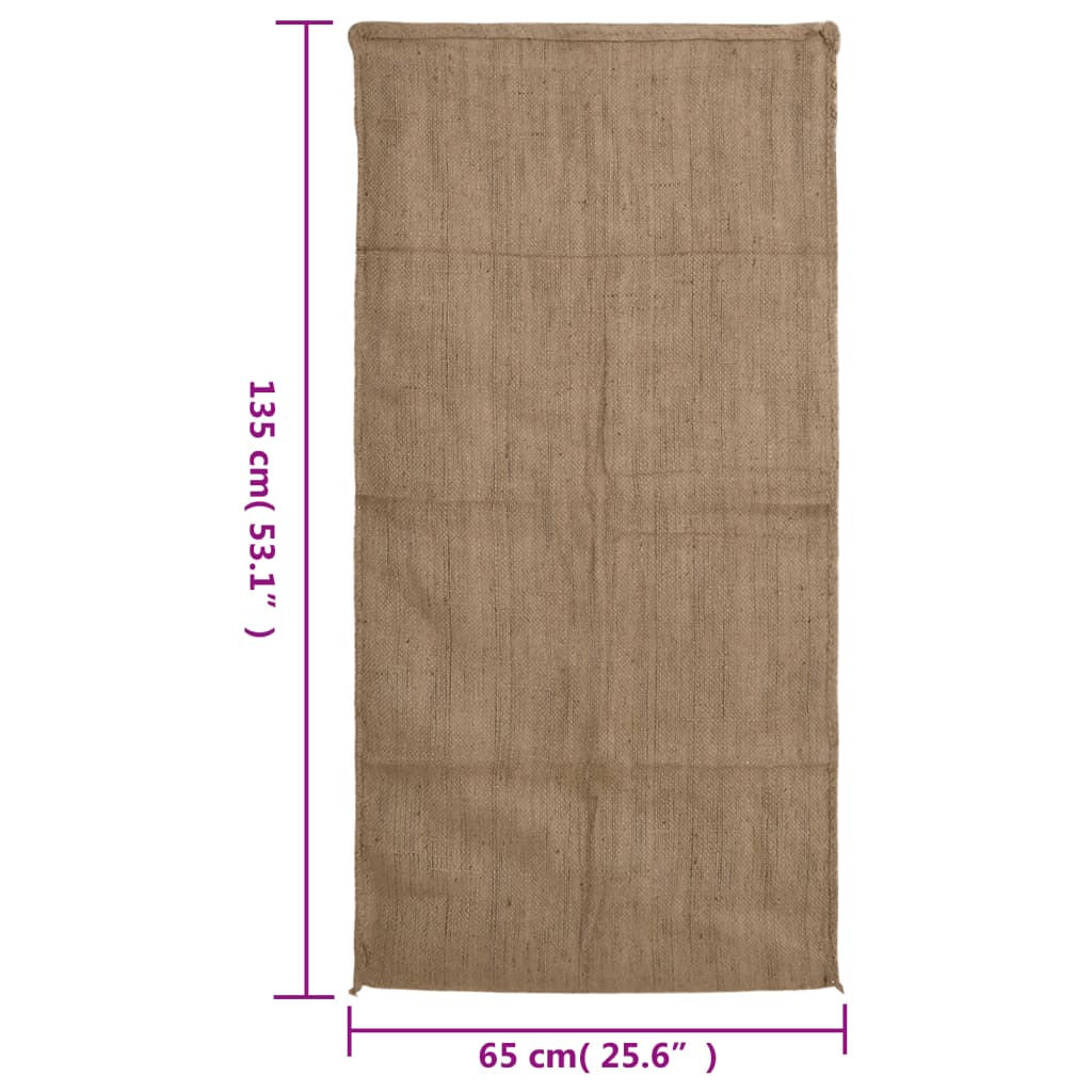 vidaXL Sacos de yute 10 unidades 65x135 cm 100% yute 340 g/m²