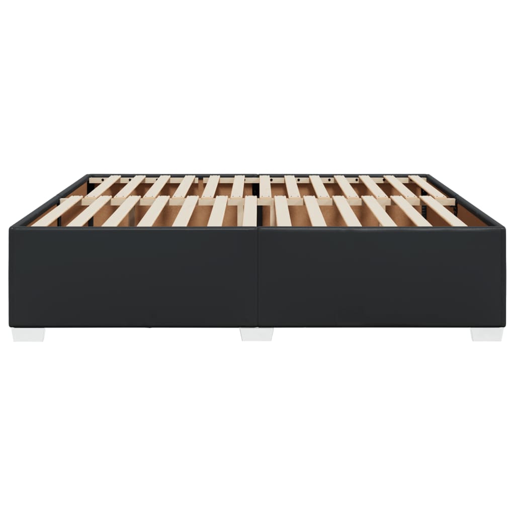 vidaXL Estructura de cama sin colchón cuero sintético negro 180x200 cm