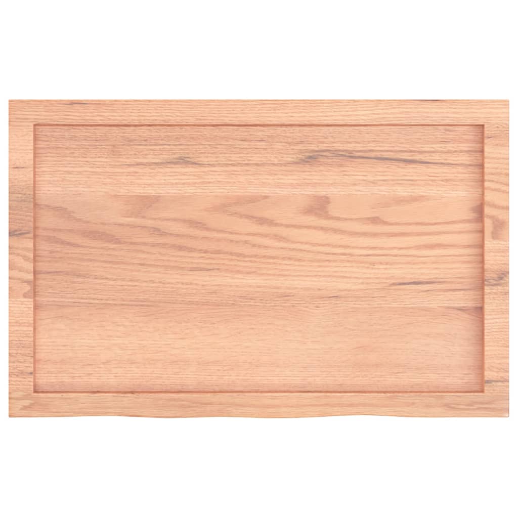vidaXL Estante pared madera roble tratada marrón claro 80x50x(2-4) cm