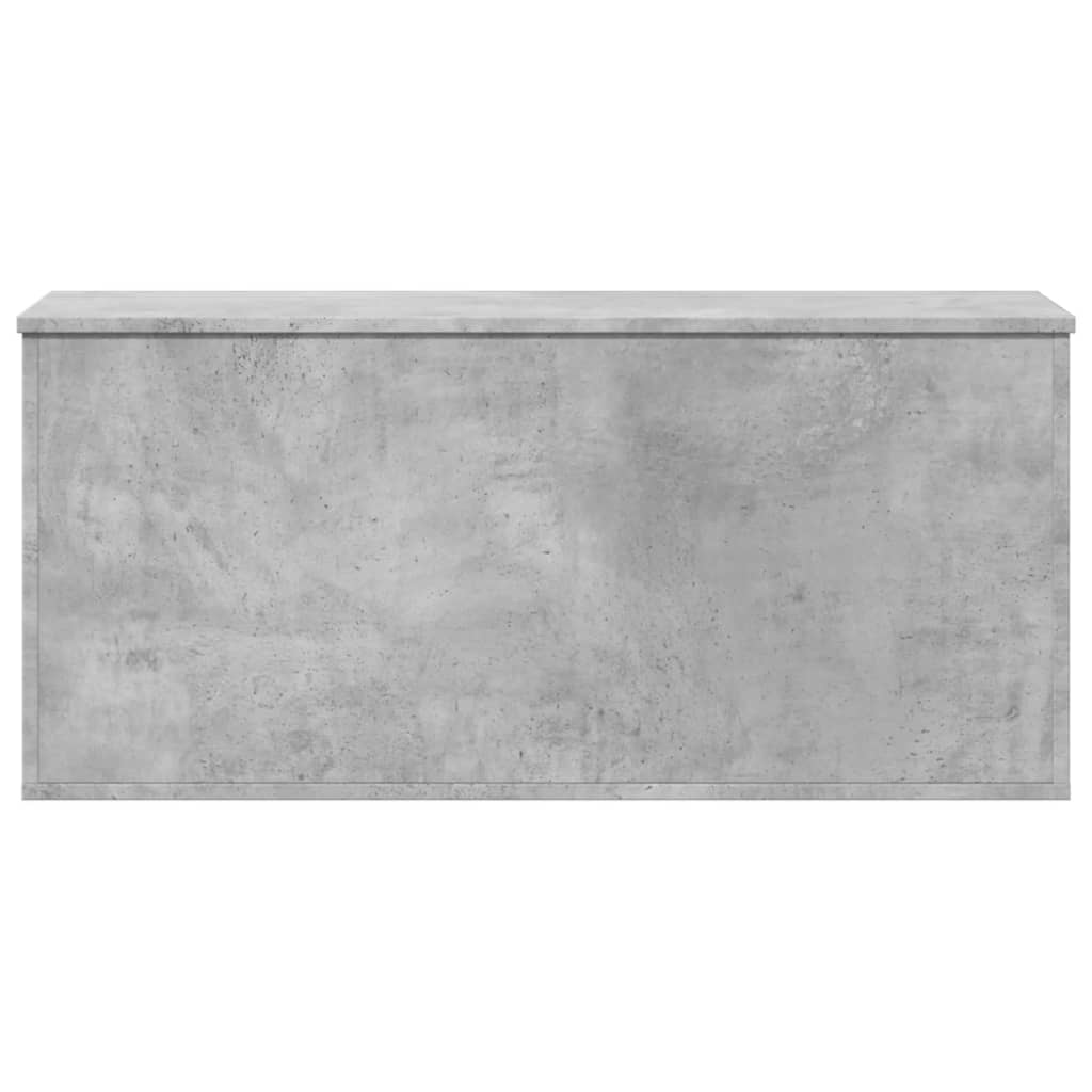 vidaXL Caja de almacenaje madera ingeniería gris hormigón 100x42x46 cm