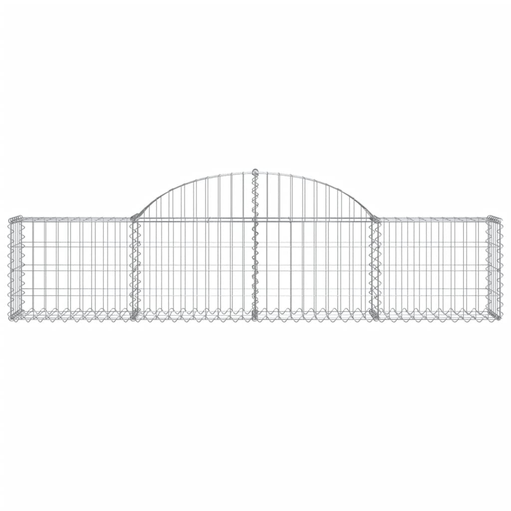 vidaXL Cestas de gaviones 11 uds forma de arco hierro 200x30x40/60 cm