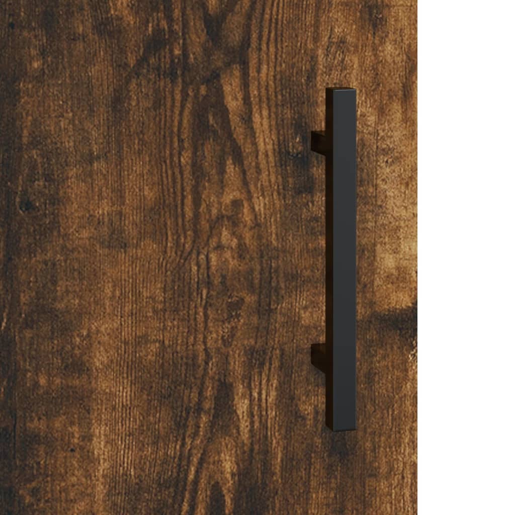 vidaXL Aparador de madera contrachapada roble ahumado 34,5x34x180 cm