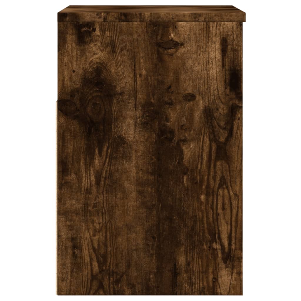 vidaXL Banco zapatero madera contrachapada roble ahumado 60x30x45 cm