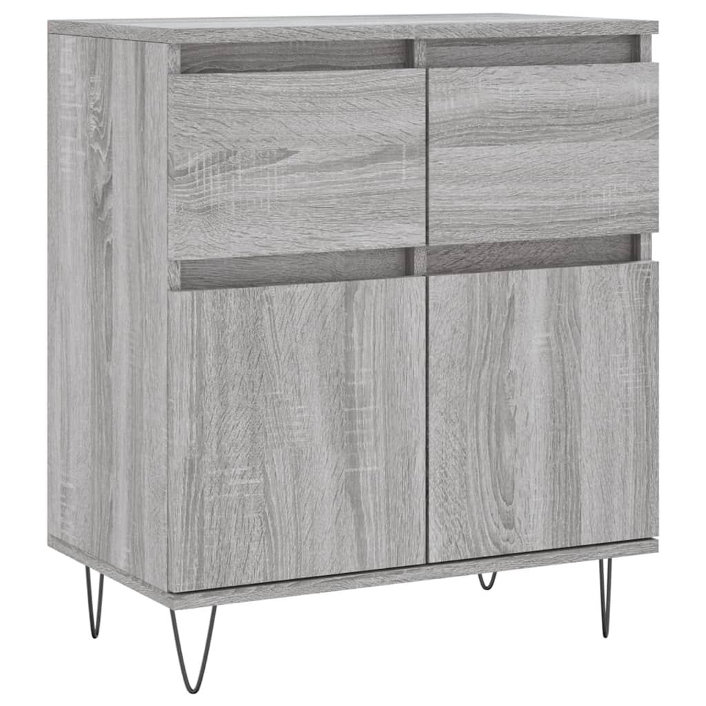 vidaXL Aparador de madera contrachapada gris Sonoma 60x35x70 cm