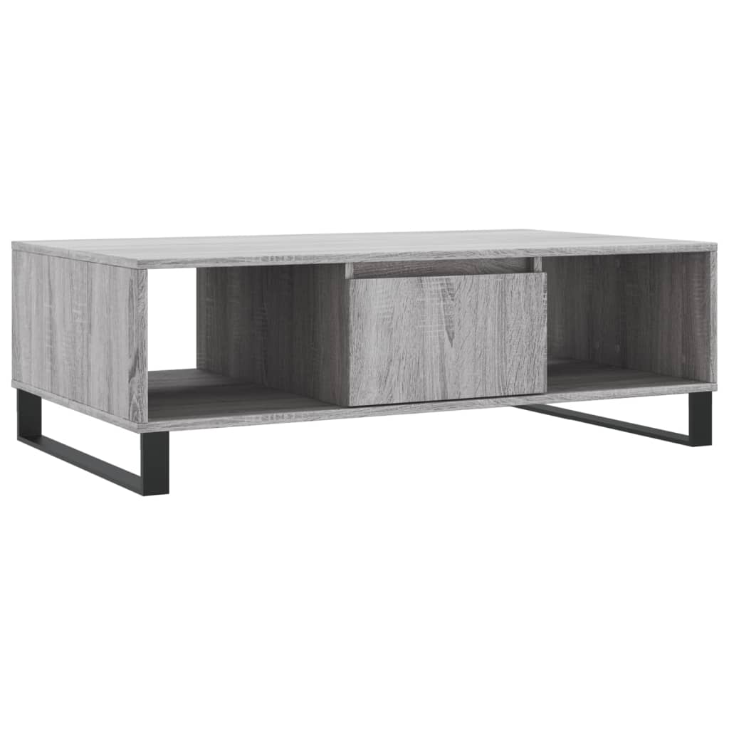 vidaXL Mesa de centro madera de ingeniería gris Sonoma 104x60x35 cm