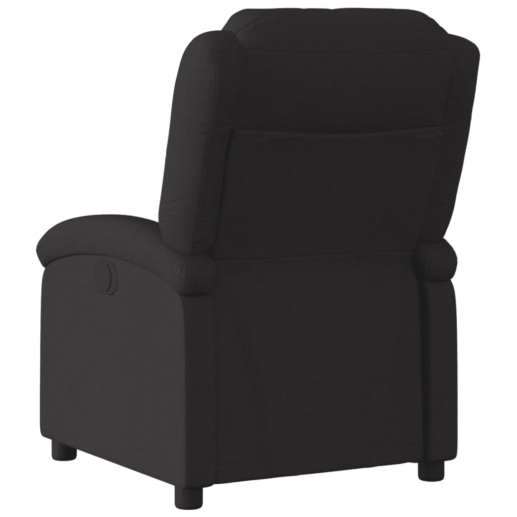 vidaXL Sillón reclinable eléctrico de tela negro