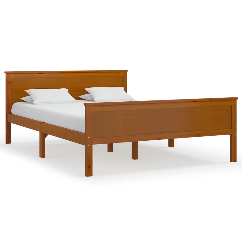 vidaXL Estructura cama sin colchón madera pino marrón miel 140x200 cm