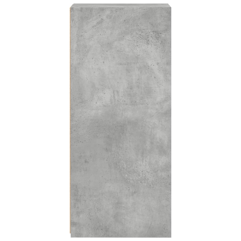 vidaXL Aparador de madera contrachapada gris hormigón 30x41x93 cm