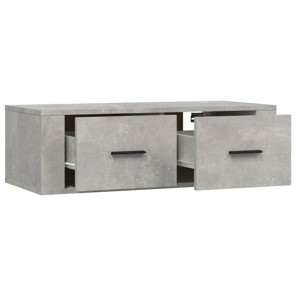 vidaXL Mueble de TV colgante madera gris hormigón 80x36x25 cm