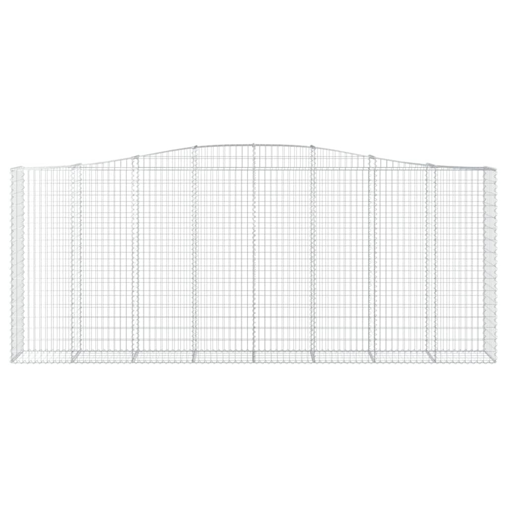 vidaXL Cestas de gaviones 6 uds forma de arco hierro 400x50x160/180 cm