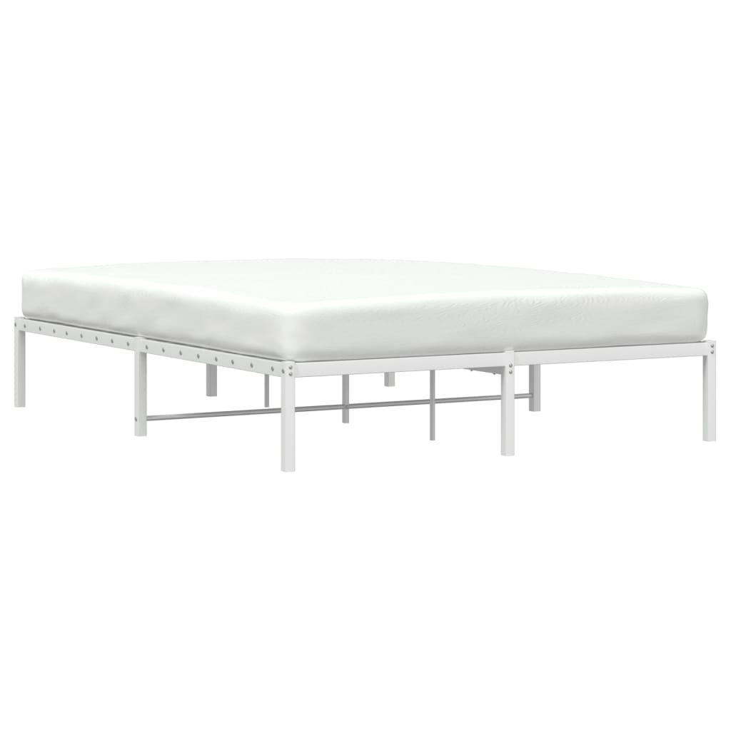 vidaXL Estructura de cama de metal blanca 150x200 cm