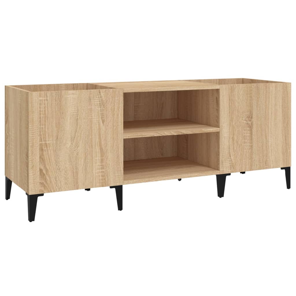 vidaXL Mueble discos madera contrachapada roble sonoma 121x38x48 cm