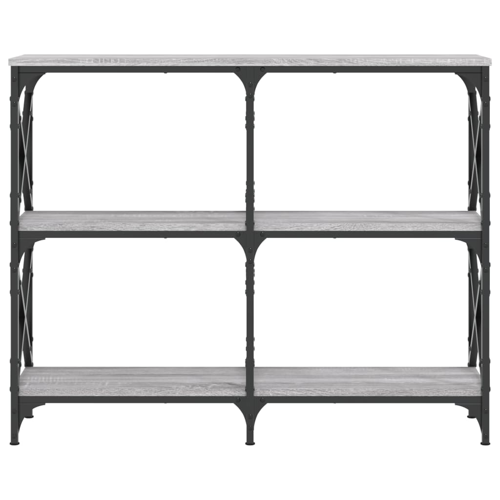 vidaXL Mesa consola madera de ingeniería gris Sonoma 100x28x80,5 cm