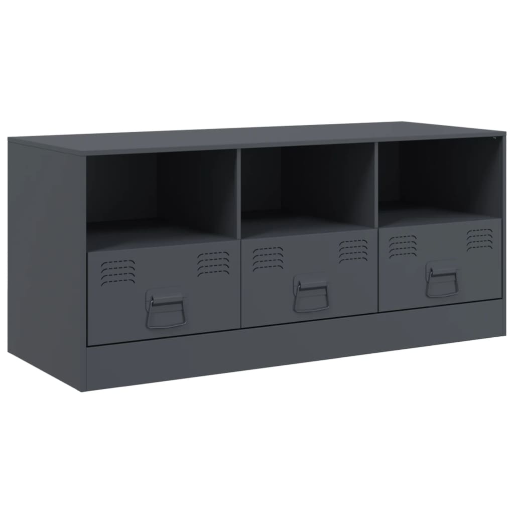 vidaXL Mueble para TV de acero gris antracita 99x39x44 cm