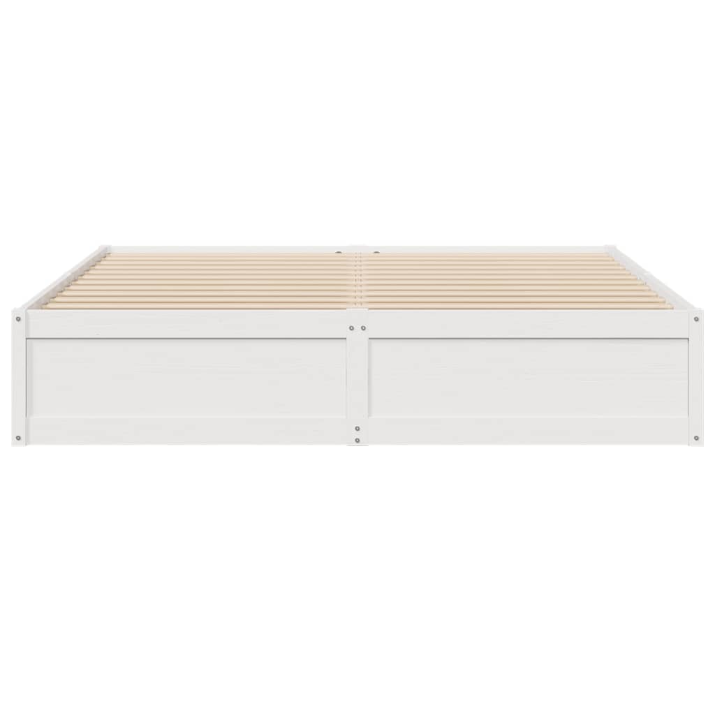 vidaXL Cama sin colchón madera maciza de pino blanca 180x200 cm