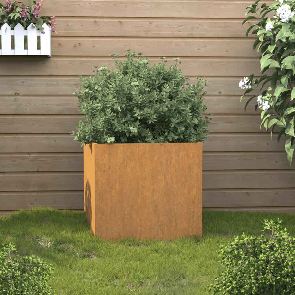 vidaXL Jardinera de acero corten 49x47x46 cm