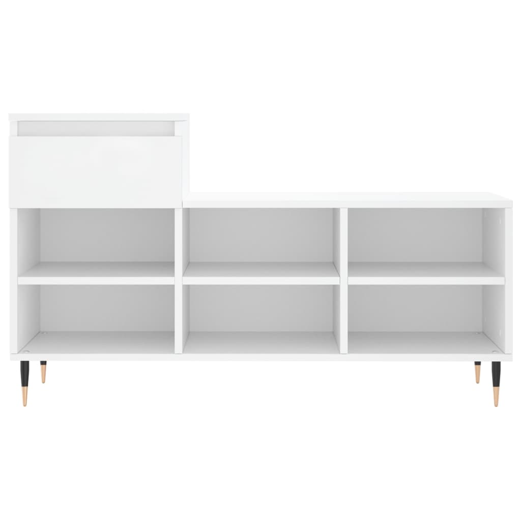 vidaXL Mueble zapatero madera contrachapada blanco 102x36x60 cm