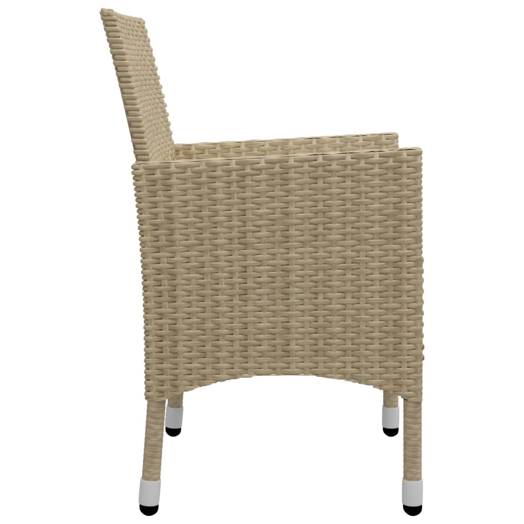 vidaXL Juego de comedor de jardín de 5 piezas beige