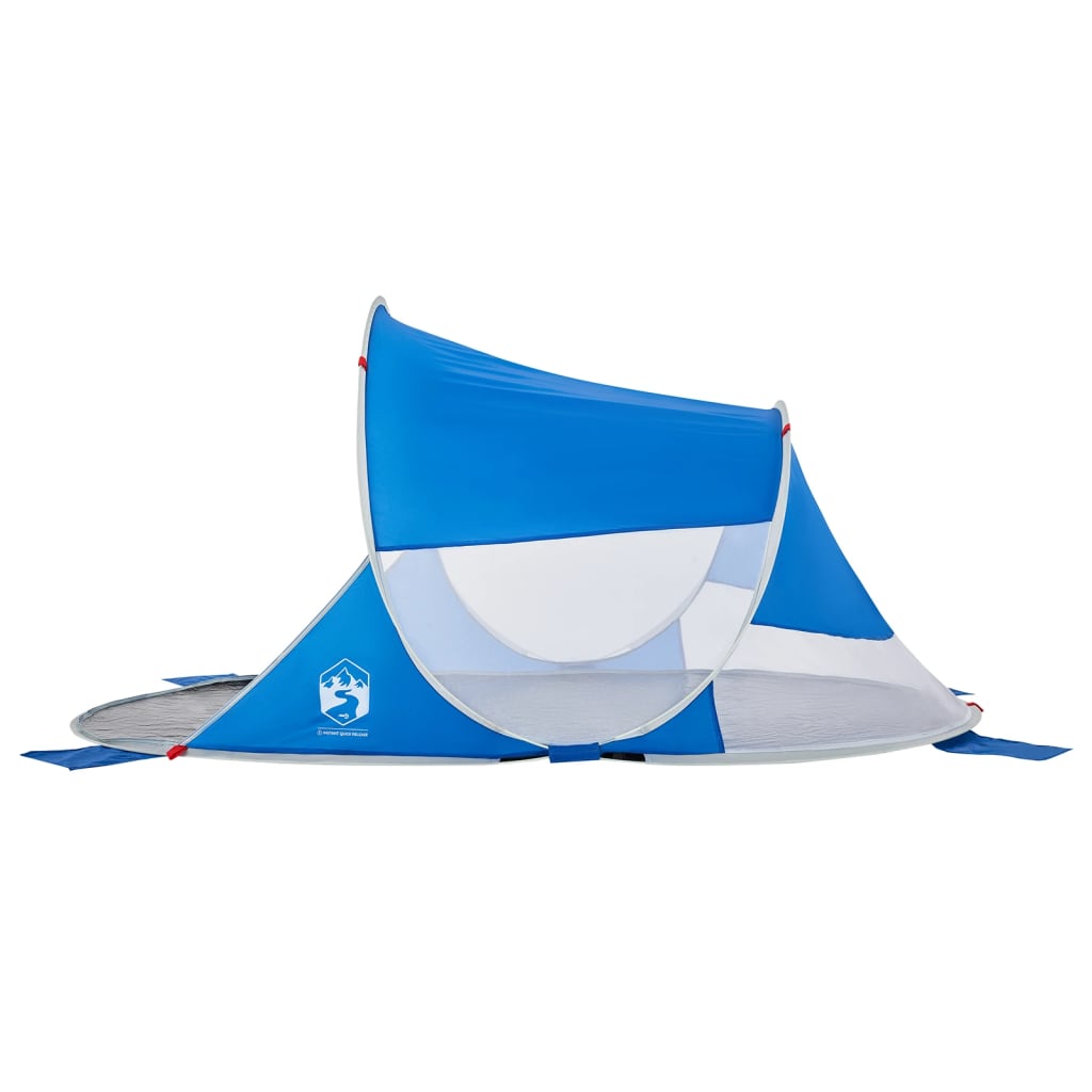 vidaXL Tienda de playa pop-up impermeable azul