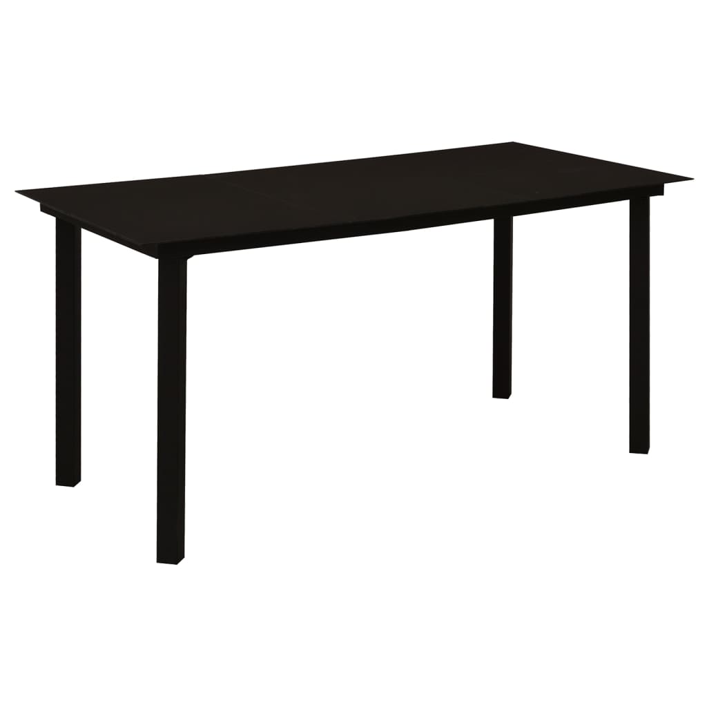 vidaXL Juego de comedor para jardín 7 piezas ratán PVC negro