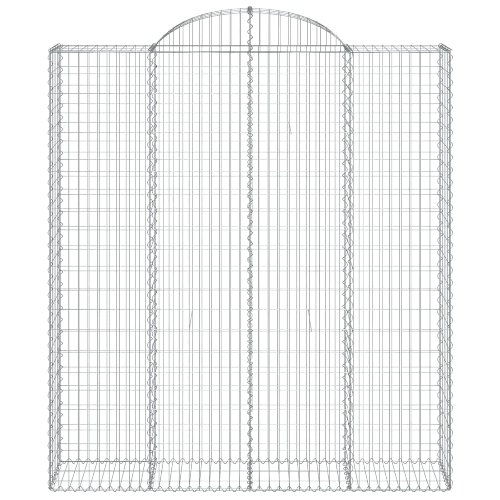 vidaXL Cestas de gaviones 2 uds forma de arco hierro 200x50x220/240 cm