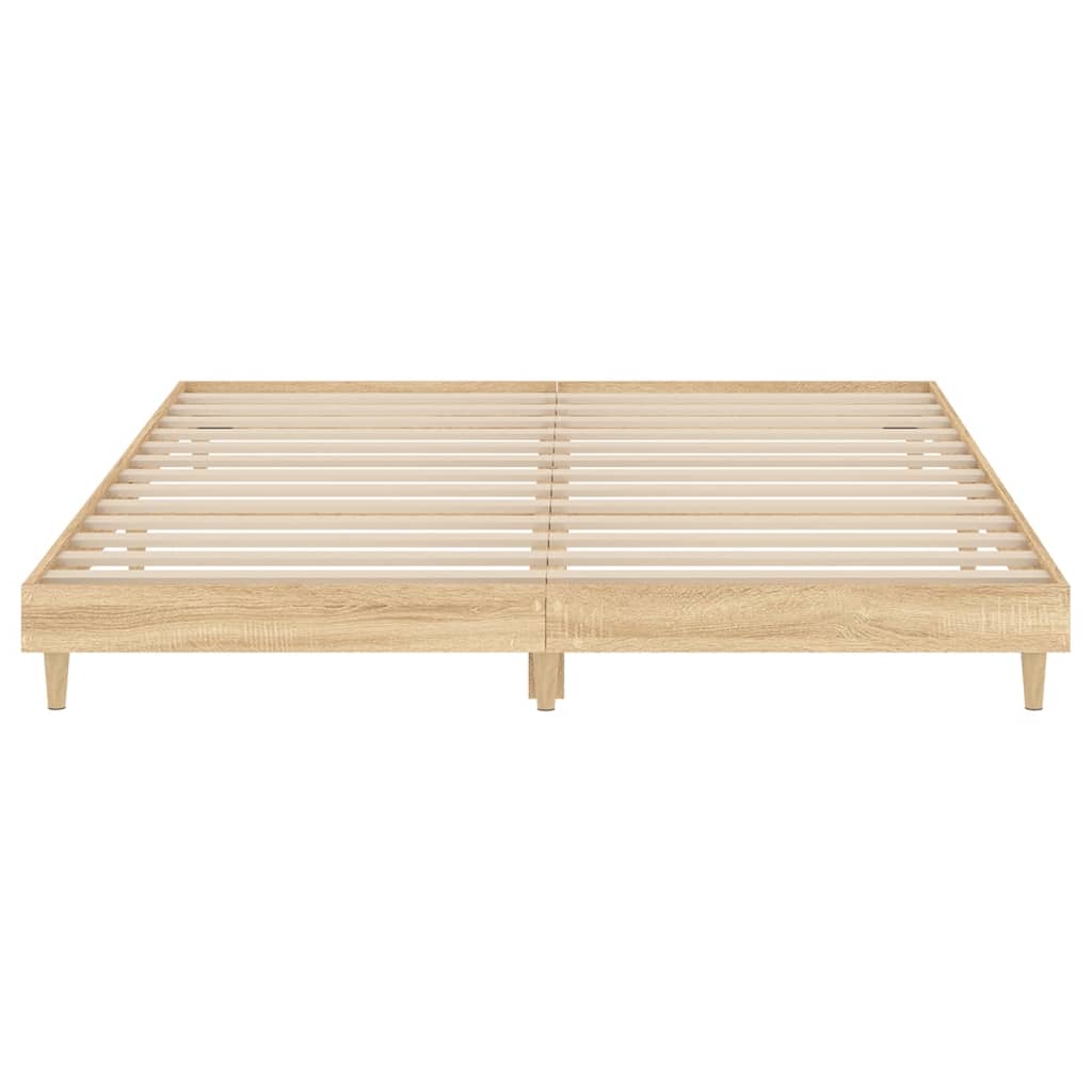 vidaXL Estructura de cama sin colchón madera roble Sonoma 150x200 cm