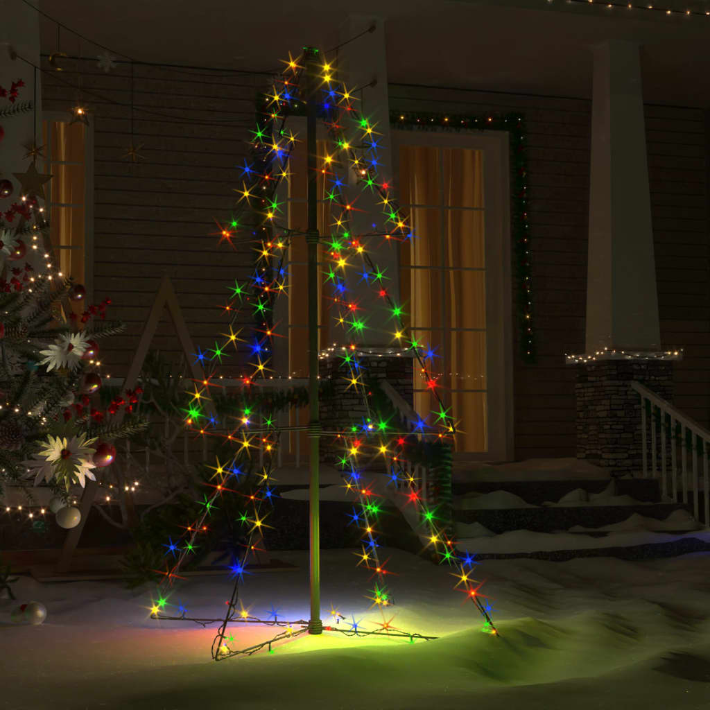 vidaXL Árbol de Navidad 160 LEDs interior y exterior 78x120 cm