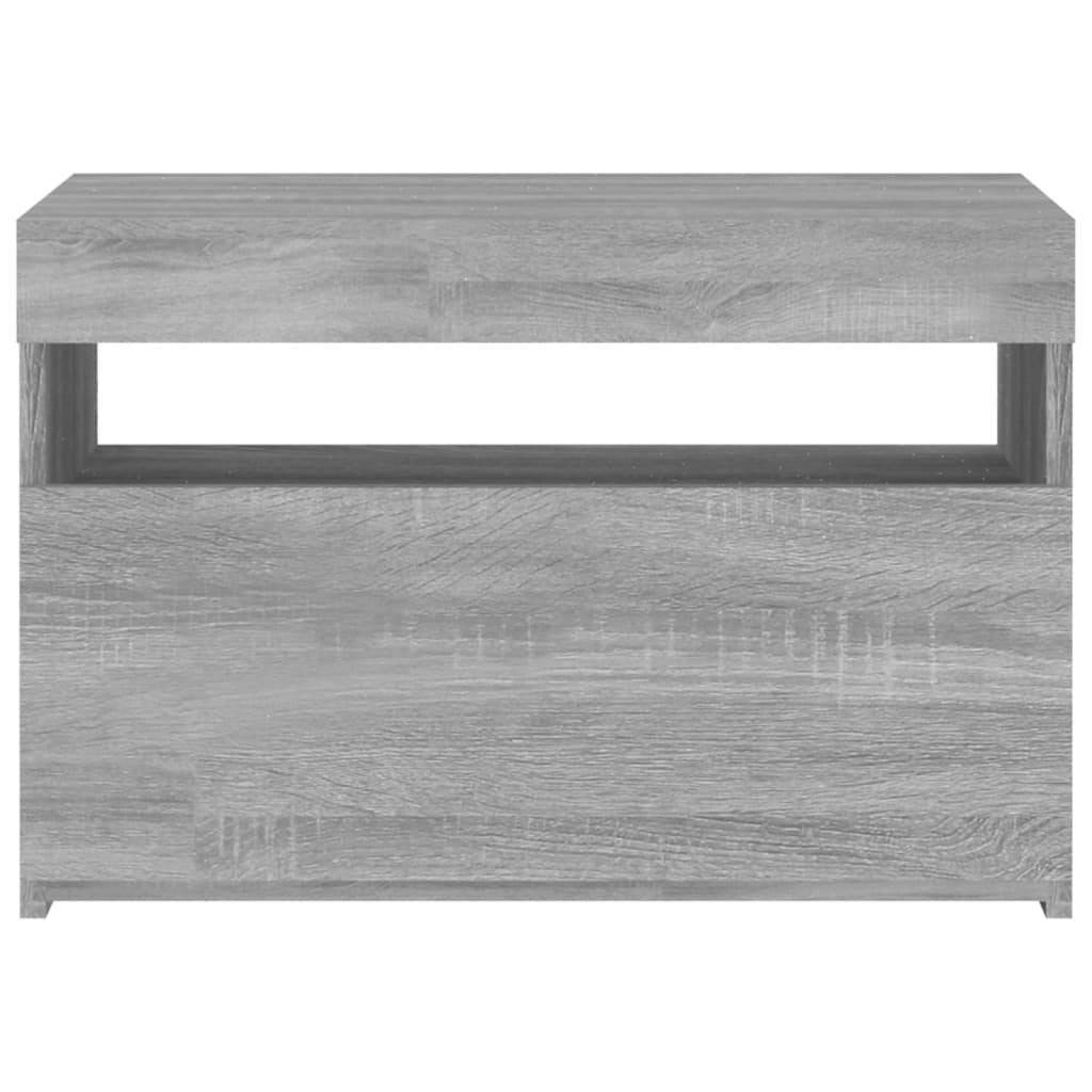 vidaXL Mueble de TV con luces LED gris Sonoma 60x35x40 cm