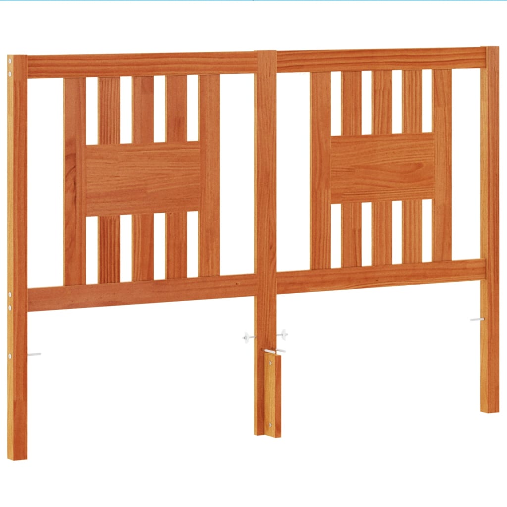 vidaXL Cabecero de cama madera maciza de pino marrón cera 140 cm