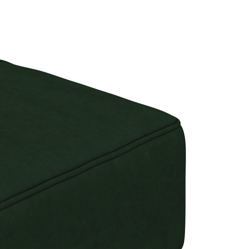 vidaXL Sofá cama de 2 plazas con dos almohadas terciopelo verde oscuro