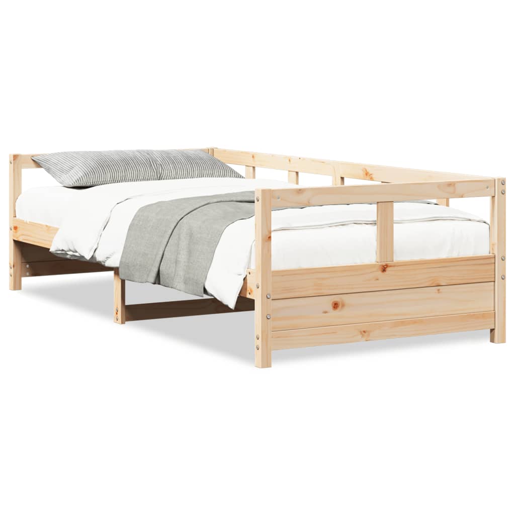 vidaXL Sofá cama madera maciza de pino natural 80x200 cm